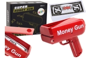 Pistolet Na Pieniądze Strzelający Czerwony Wyrzutnia Money Gun Banknoty