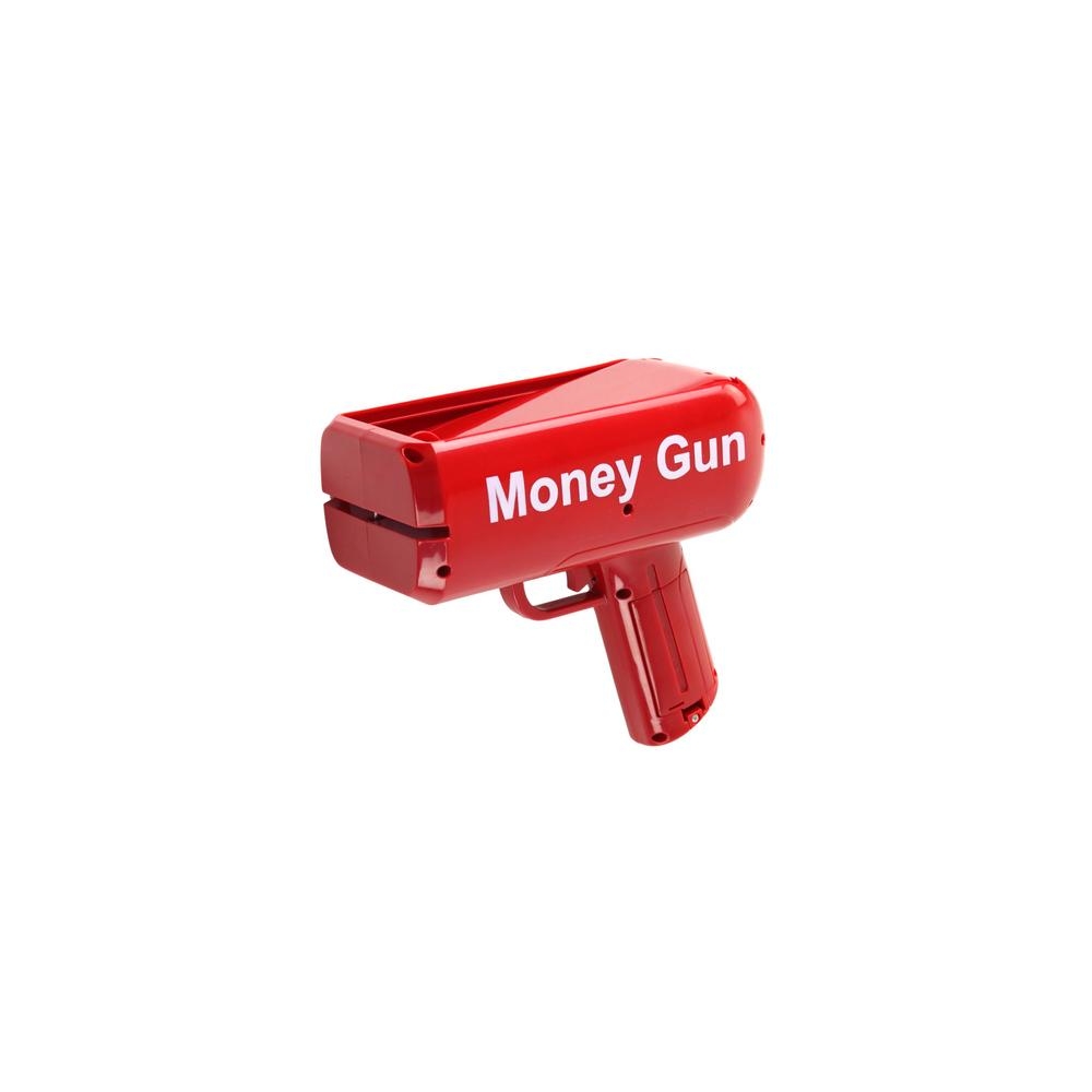 Pistolet Na Pieniądze Strzelający Czerwony Wyrzutnia Money Gun Banknoty
