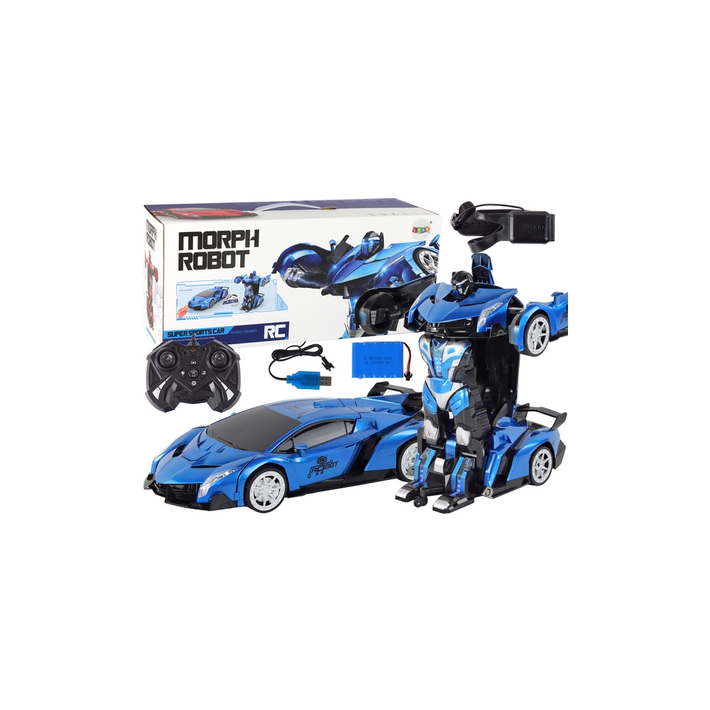 Samochód- Robot Transformacja R/C 1:10 Niebieski Sterowanie Gestami