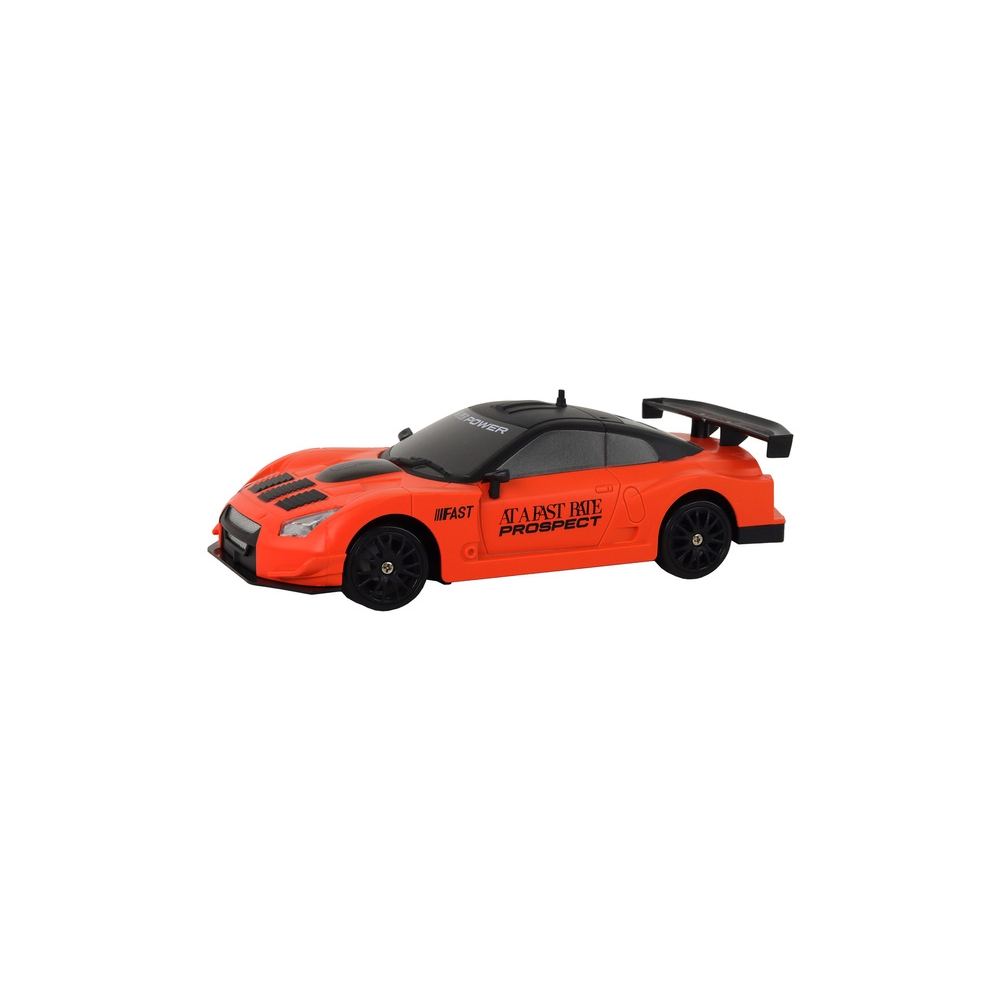 Nuotoliniu būdu valdomas R/C 1:24 oranžinis sportinis automobilis su keičiamais ratais