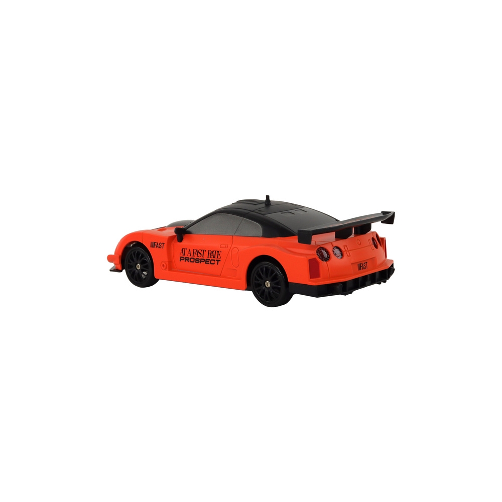 Nuotoliniu būdu valdomas R/C 1:24 oranžinis sportinis automobilis su keičiamais ratais