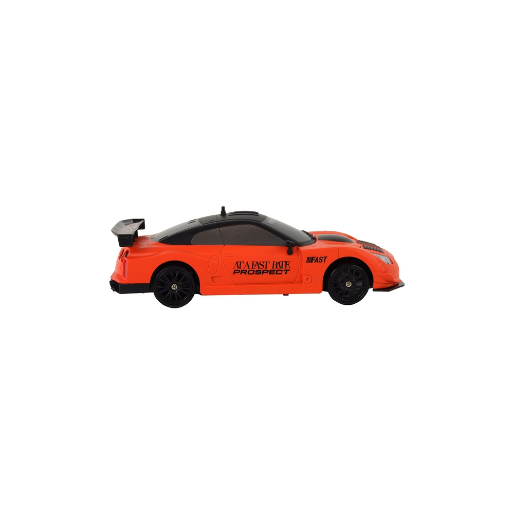Nuotoliniu būdu valdomas R/C 1:24 oranžinis sportinis automobilis su keičiamais ratais