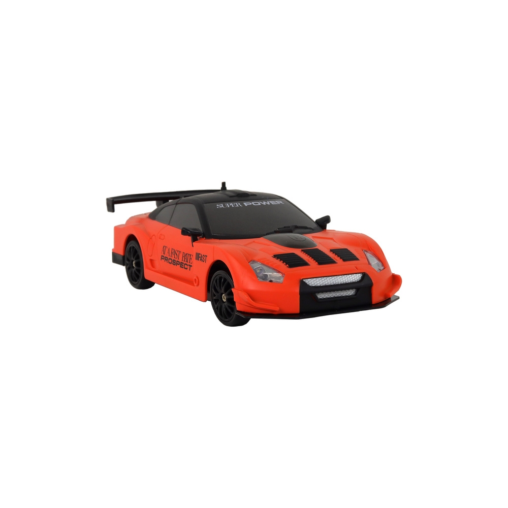 Nuotoliniu būdu valdomas R/C 1:24 oranžinis sportinis automobilis su keičiamais ratais