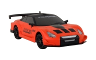 Nuotoliniu būdu valdomas R/C 1:24 oranžinis sportinis automobilis su keičiamais ratais