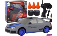 Remote Controlled Sports Car R/C 1:24 Gray Replaceable Wheels
