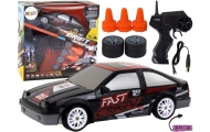 Nuotoliniu būdu valdomas R/C sportinis automobilis 1:24 Juodi keičiami ratai