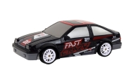 Remote Controlled Sports Car R/C 1:24 Black Replaceable Wheels