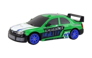 Remote Controlled Sports Car R/C 1:24 Green Interchangeable Wheels