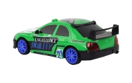 Remote Controlled Sports Car R/C 1:24 Green Interchangeable Wheels
