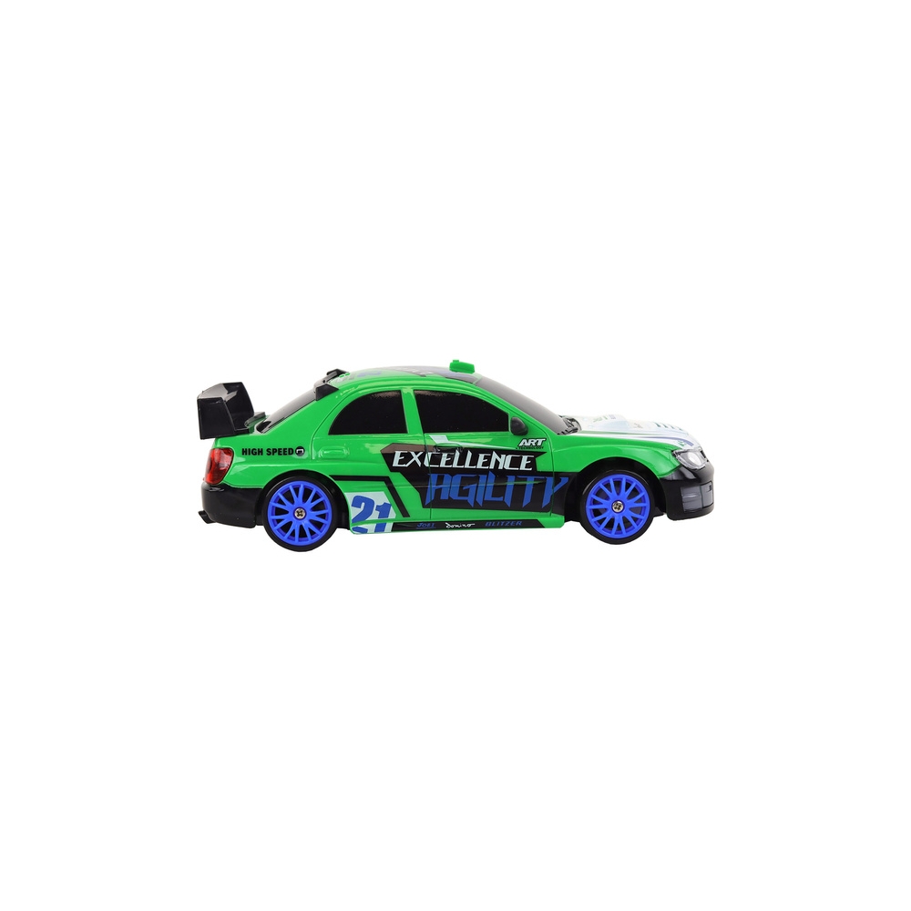 Nuotoliniu būdu valdomas R/C sportinis automobilis 1:24 Žali keičiami ratai