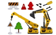 Construction Vehicles Sound Light 1:12 DIY Concrete Mixer Crane Excavator