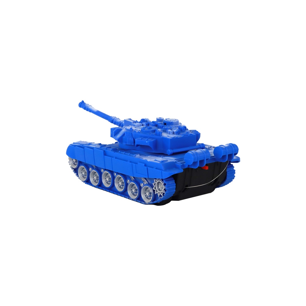 Nuotoliniu būdu valdomas R/C tankas šviesos garsas 1:18 27MHz, mėlynas