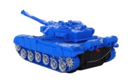 Nuotoliniu būdu valdomas R/C tankas šviesos garsas 1:18 27MHz, mėlynas