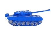 Nuotoliniu būdu valdomas R/C tankas šviesos garsas 1:18 27MHz, mėlynas