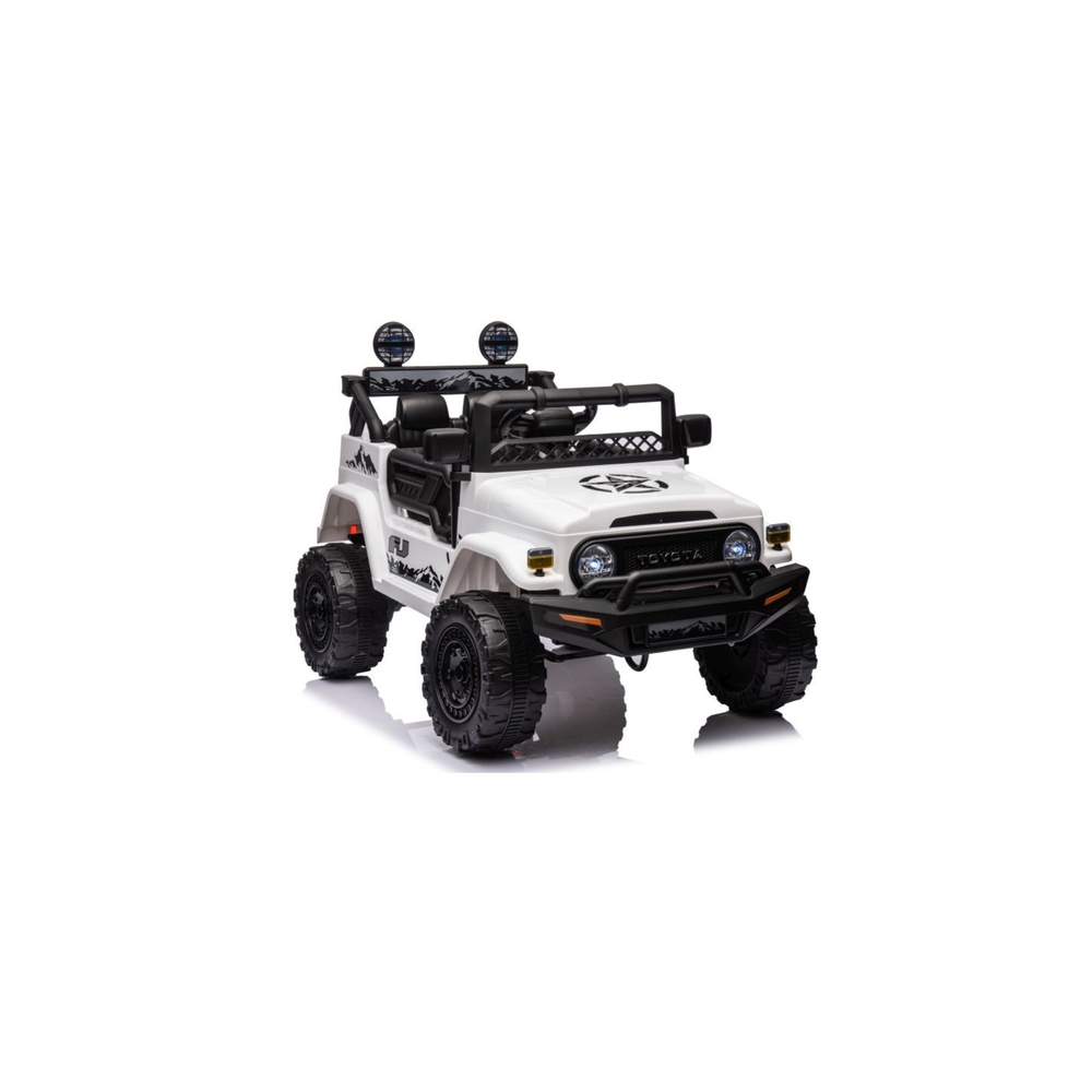 Elektromobilis Toyota FJ 4x4, White-Elektromobiliai vaikams, Visureigiai-e-vaikas