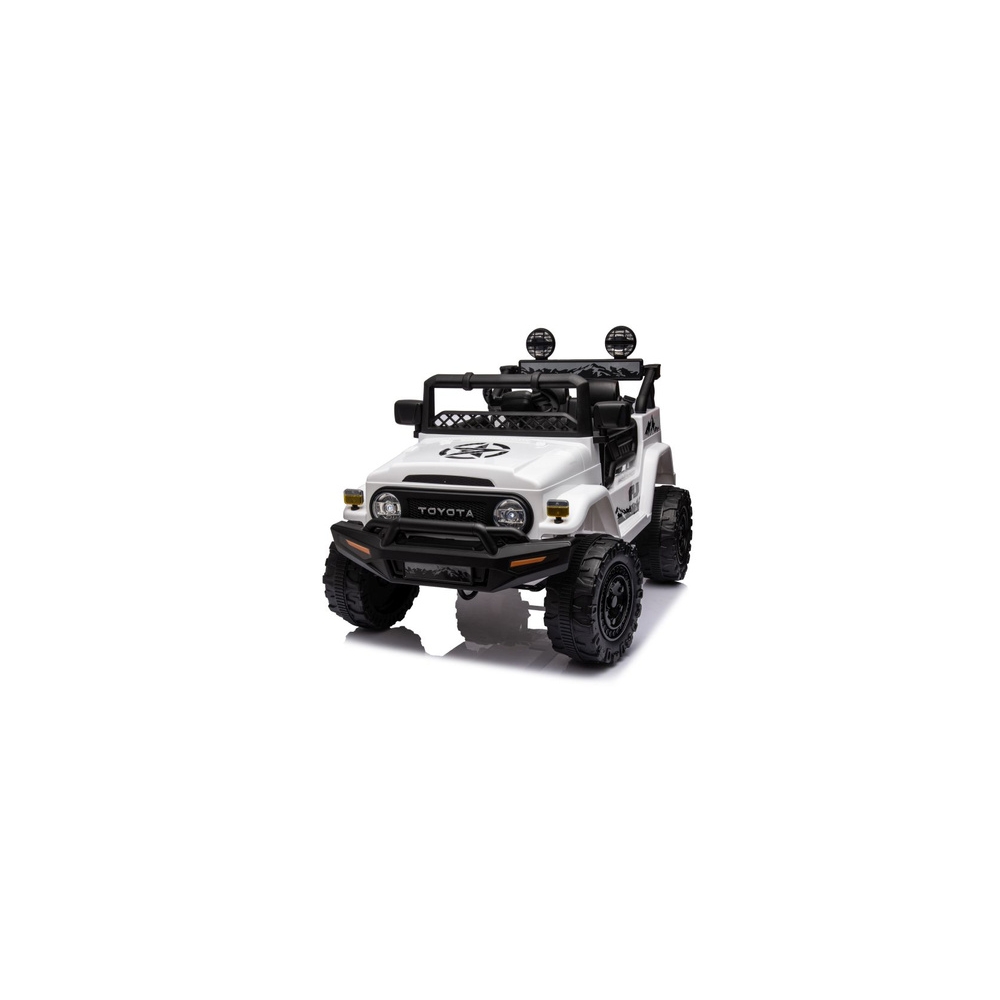 Elektromobilis Toyota FJ 4x4, White-Elektromobiliai vaikams, Visureigiai-e-vaikas