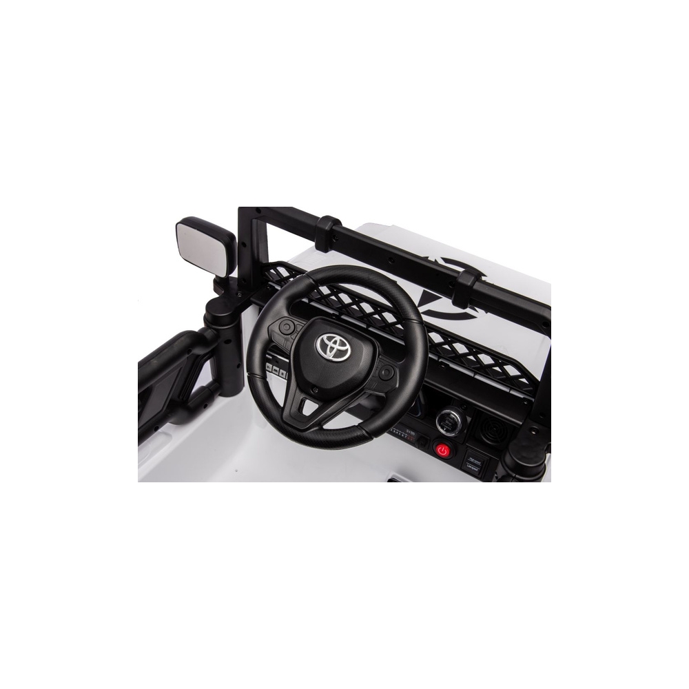 Elektromobilis Toyota FJ 4x4, White-Elektromobiliai vaikams, Visureigiai-e-vaikas