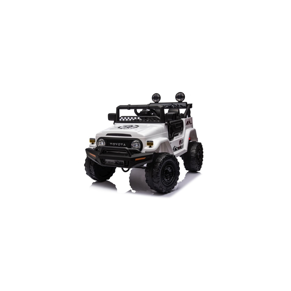 Elektromobilis Toyota FJ 4x4, White-Elektromobiliai vaikams, Visureigiai-e-vaikas