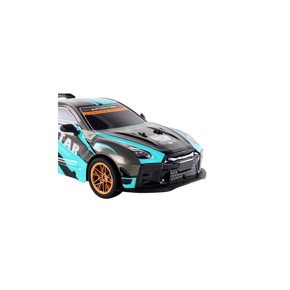 Large Remote Controlled Sports Car 1:10 Turquoise and Black