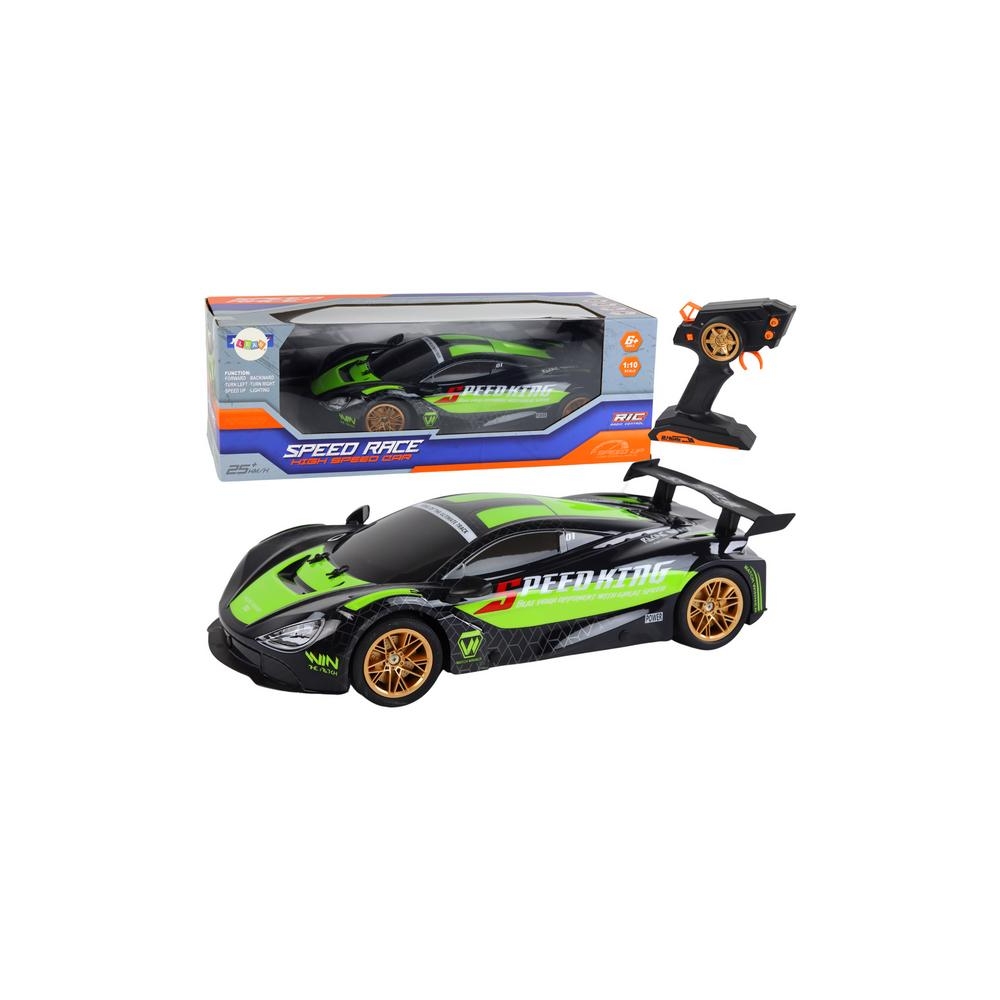 Large Remote Controlled Sports Car 1:10 Green and Black