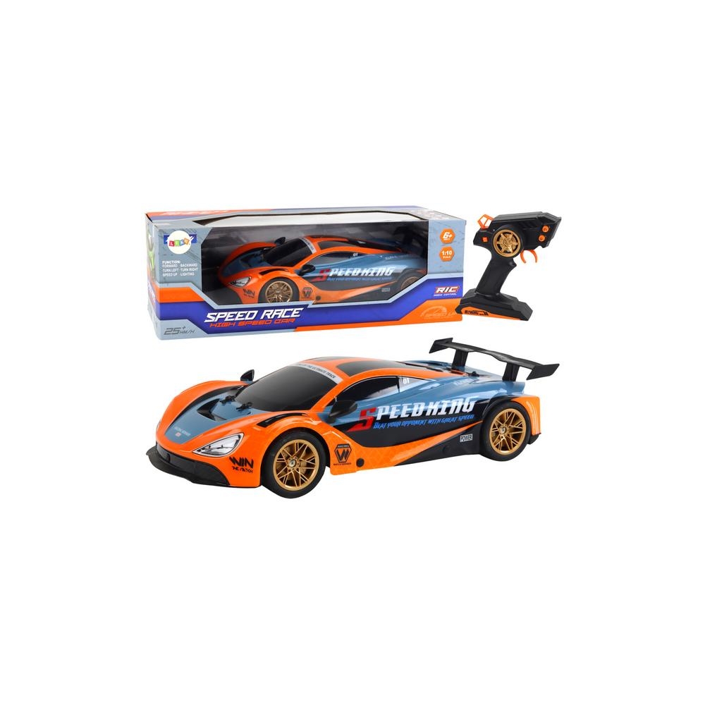 Didelis nuotoliniu būdu valdomas sportinis automobilis 1:10 oranžinės spalvos