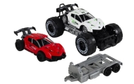 Set: White Off-Road Car, Red Sports Car, Tow Truck
