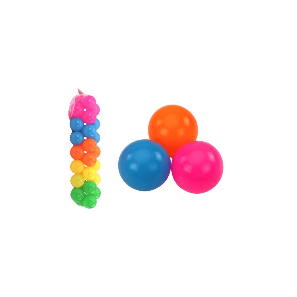 Spalvotų kamuoliukų rinkinys Plastikiniai 7cm baseino kamuoliukai 30vnt.