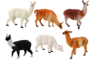 Set of Alpaca Llama Farm Set Figures 6 pcs. Mix