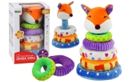 Plush Pyramid Fox Educational Mascot Colorful 27 cm