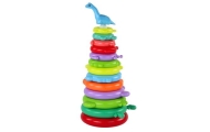 Giraffe Pyramid Puzzle 13 Circles Colorful 43cm x 18cm x 18cm