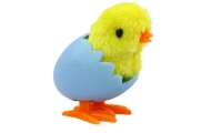 Jumping Chicken In Egg Shell Wind Up Plush Yellow