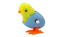 Jumping Chicken In Egg Shell Wind Up Plush Yellow