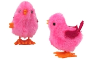 Jumping Chicken Toy Wind-Up Figurine Pink