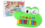 Edukaciniai muzikiniai pianino vargonėliai, žalias krokodilas, šviesos garsai
