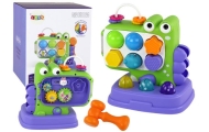 Dinozaur Panel Edukacyjny Whac-A-Mole Sorter Gra Dla Dzieci Fioletowy