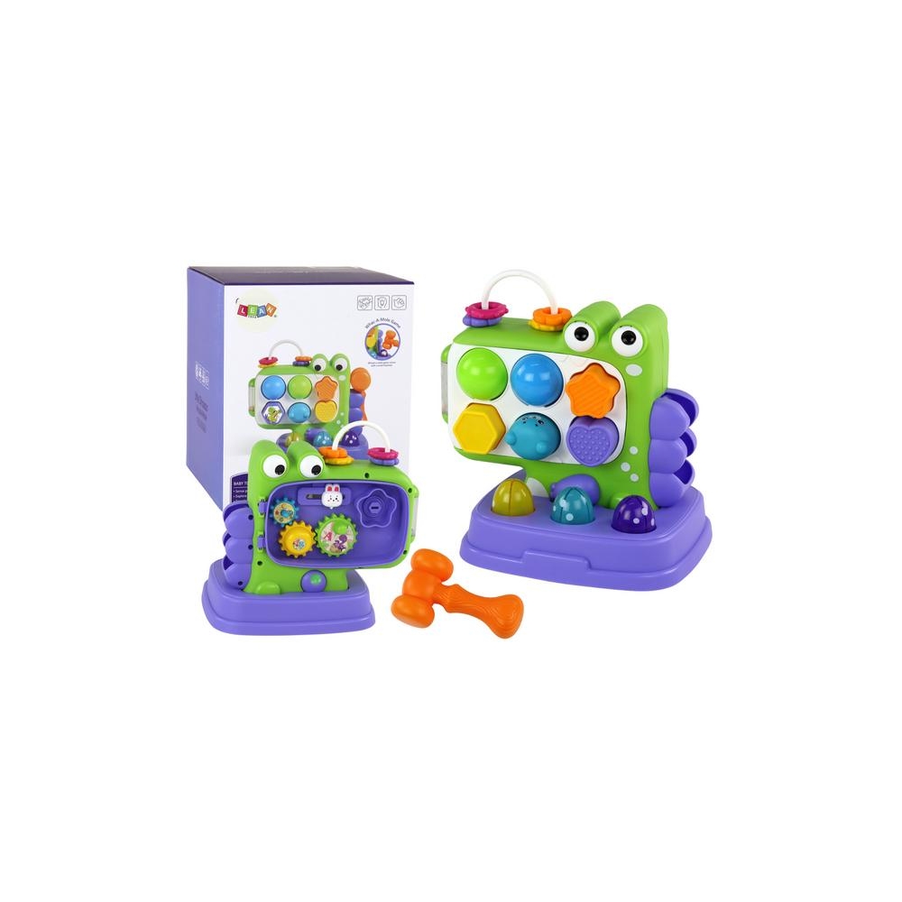 Dinozaurų edukacinis žaislas Whac-A-Mole Sorter violetinis-Žaislai, Kūdikiams, Žaislai mažyliams (iki 4 m.