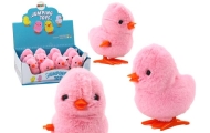 Jumping Chicken Wind-Up Plush Toy Decoration Pink