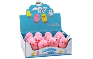 Jumping Chicken Wind-Up Plush Toy Decoration Pink