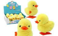 Jumping Chicken Wind-Up Plush Toy Decoration Yellow