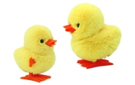 Jumping Chicken Wind-Up Plush Toy Decoration Yellow