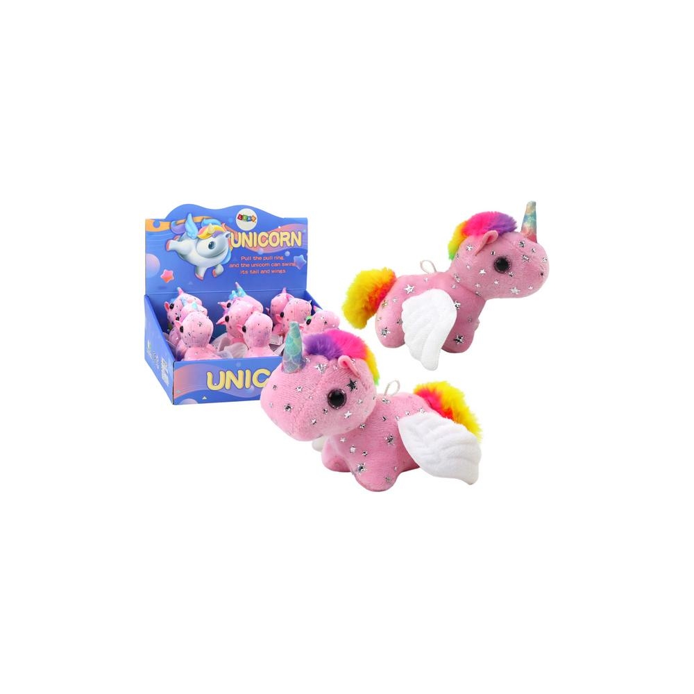 Pliušinis žaislas Vienaragis Stretch Jumping Pink 1vnt-Žaislai, Minkšti žaislai-e-vaikas