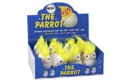 Jumping Parrot Wind-Up Plush Toy Decoration White