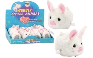 Clockwork Bunny Riding Toy Decoration White