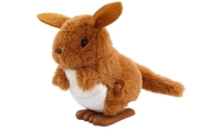 Prisukama pliušinė kengūra Jumping Kangaroo, ruda 1vnt