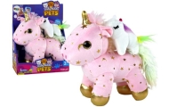 Unicorn Plush Sleeping Animal Lullaby Pink With Stars Set