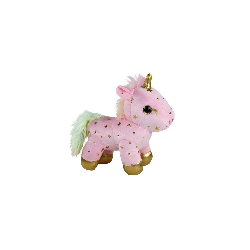 Vienaragis Pliušinis miegantis gyvūnas Lullaby Pink With Stars Set