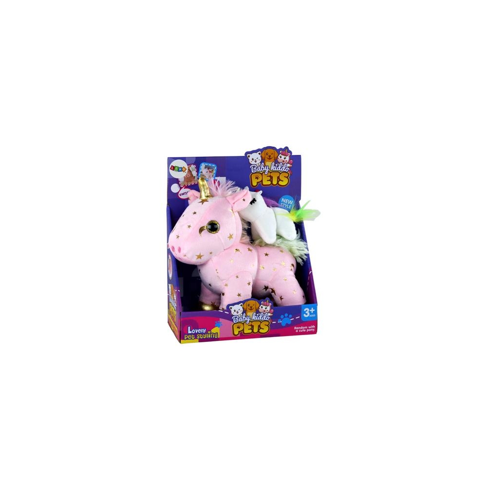 Vienaragis Pliušinis miegantis gyvūnas Lullaby Pink With Stars Set