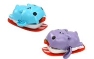 Wind-up Bath Toy Floating Hippopotamus On A Board