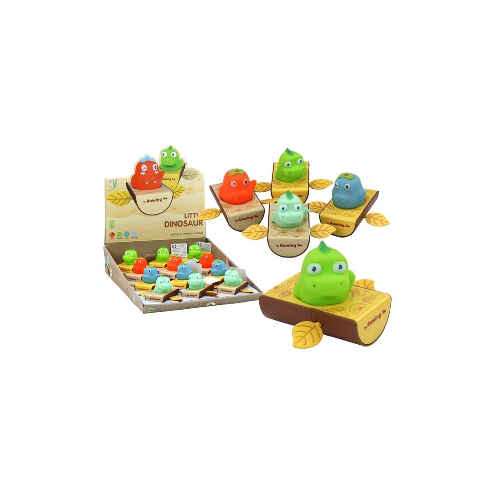 Vėduoklinis vonios žaislas Dinozauras valtyje