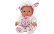 Small Baby Doll, White Clothes, Hat, Bow, Ears